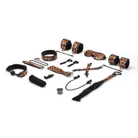 БДСМ-набір Liebe Seele Leopard Print 13pcs set, 13 предметів SO9506 фото