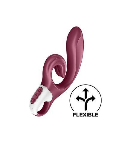 Вібратор-кролик Satisfyer Love Me Red, гнучкий, відросток з потрійним кінчиком SO7778 фото