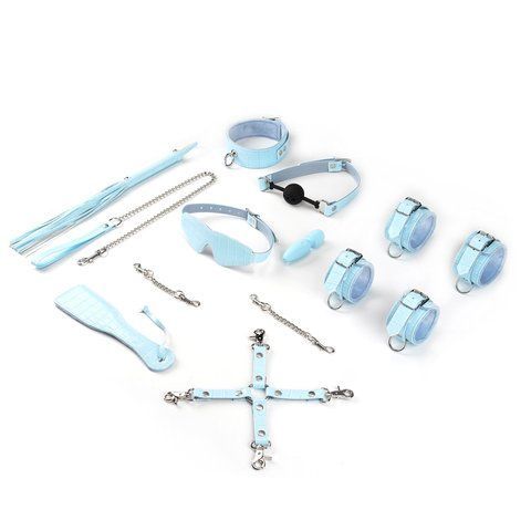 БДСМ-набір для початківців Liebe Seele Macaron 9pcs Bondage Kit-Mint, 9 предметів, мініванд SO9513 фото