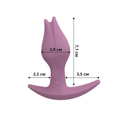 Анальна пробка Fun Factory BOOTIE FEM, рожева, у вигляді бутона, діаметр 2,9 см, тонкий обмежувач SX1000 фото